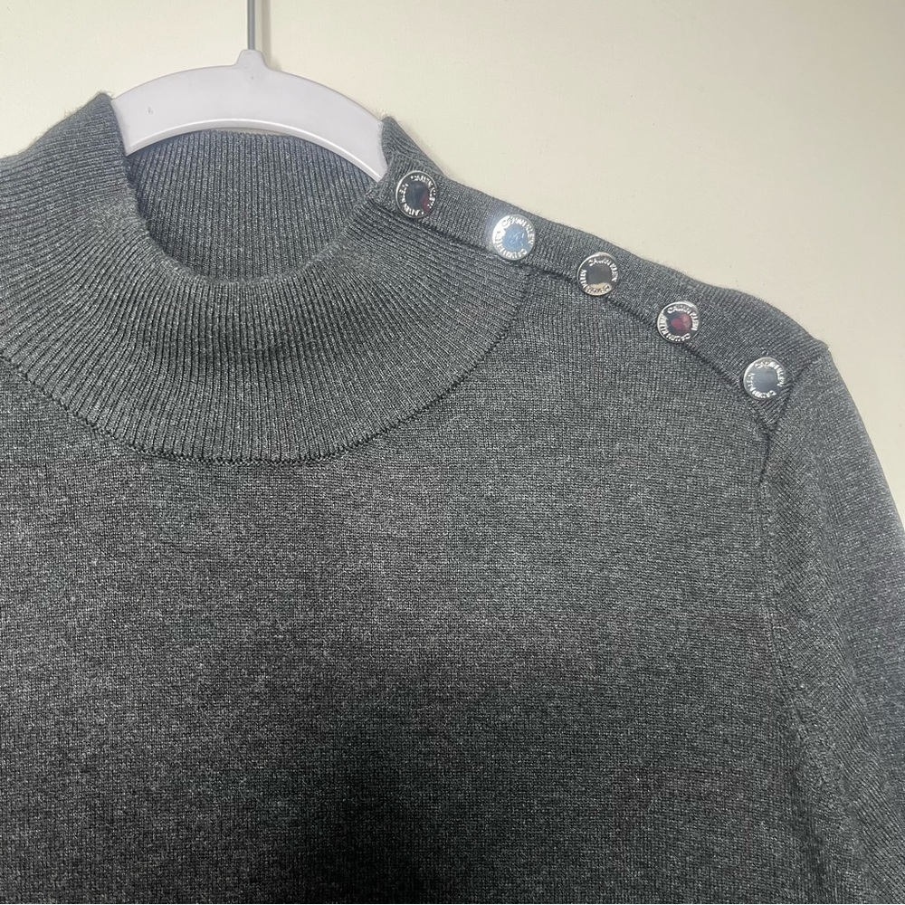 Calvin Klein Charcoal Knit With Button Accent - image 4
